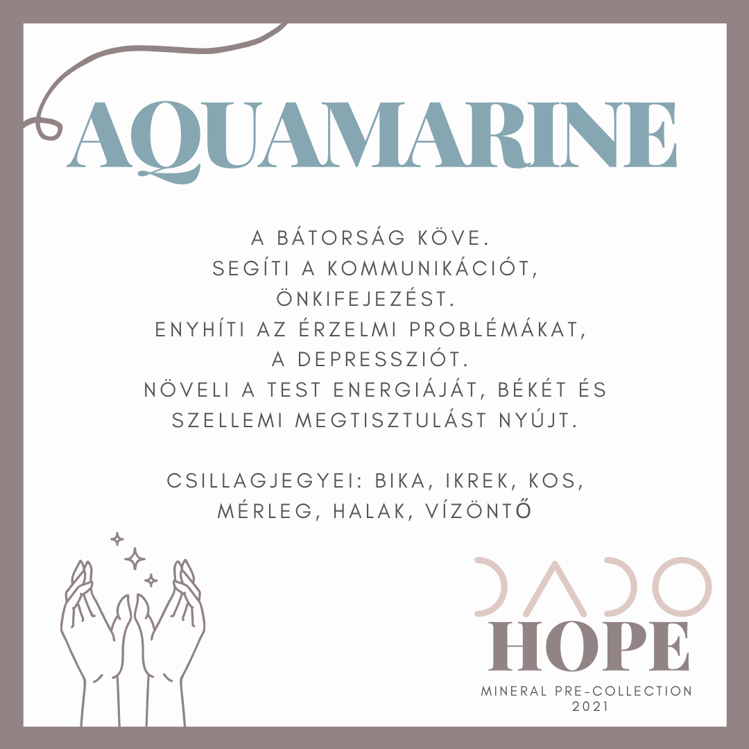 HOPE * AMAZONITE karkötő + választható AQUAMARINE fülbevaló
