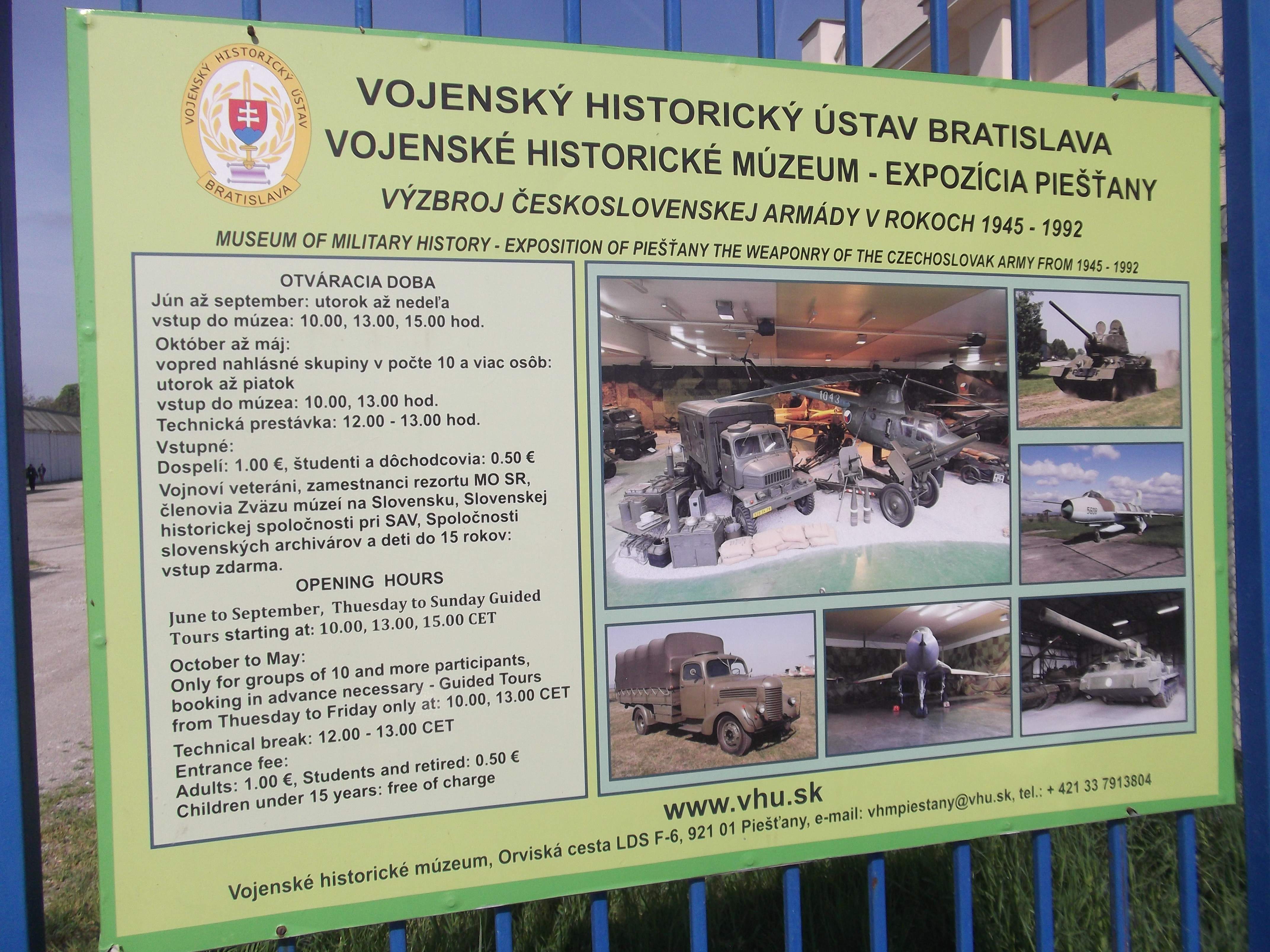 Budeme len návštevníci Vojenského historického múzea v Piešťanoch ?