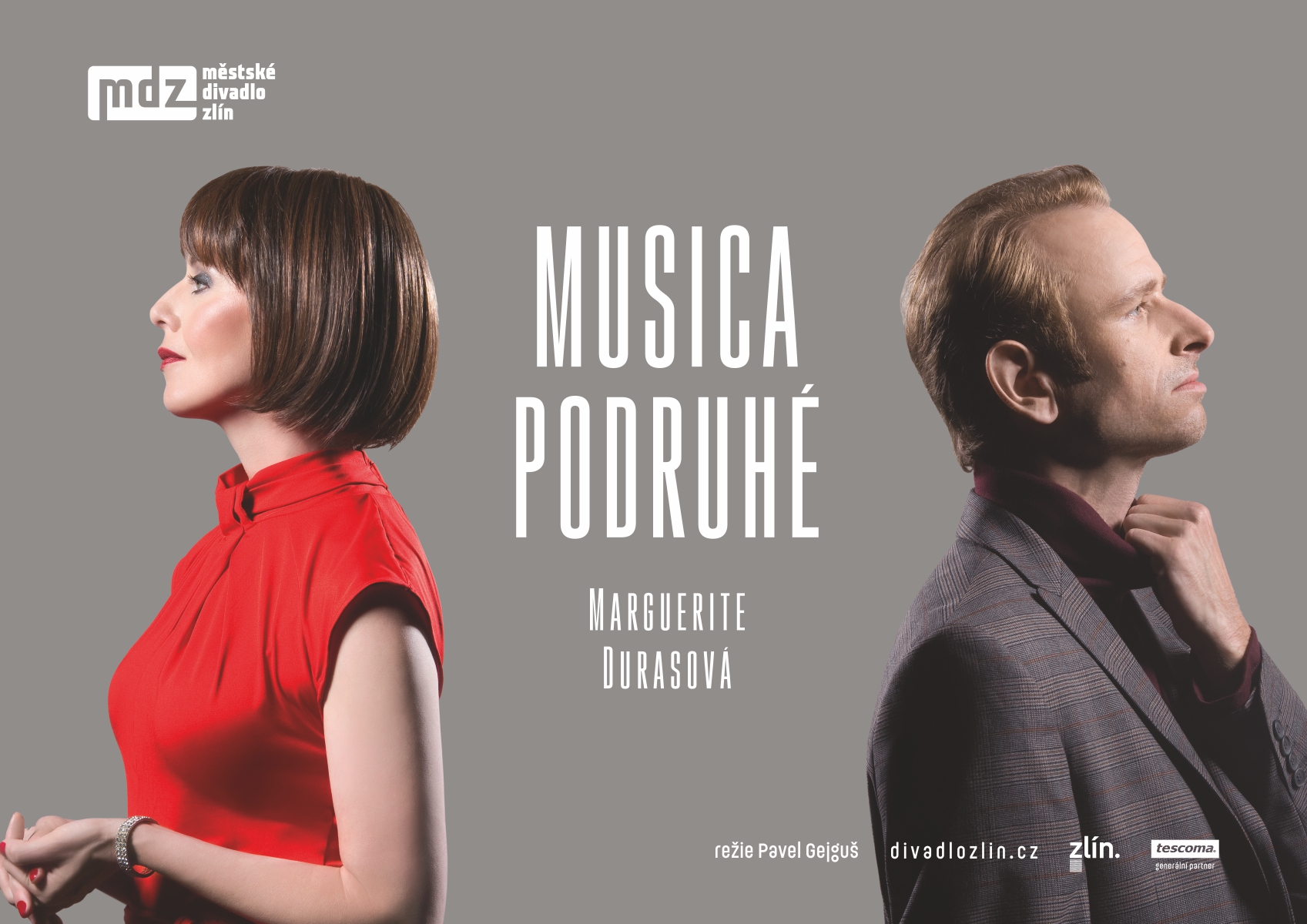 Plakát inscenace Musica podruhé. Městské divadlo Zlín, Studio Z.