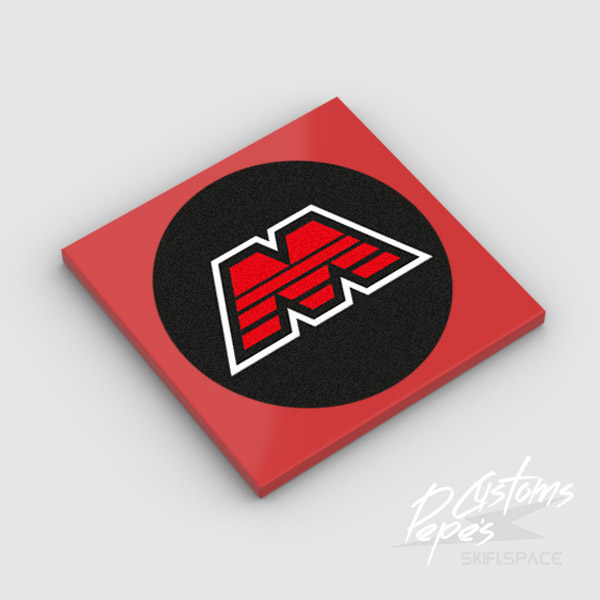 6x6 TILE - M:tron logo - red  (print on demand)