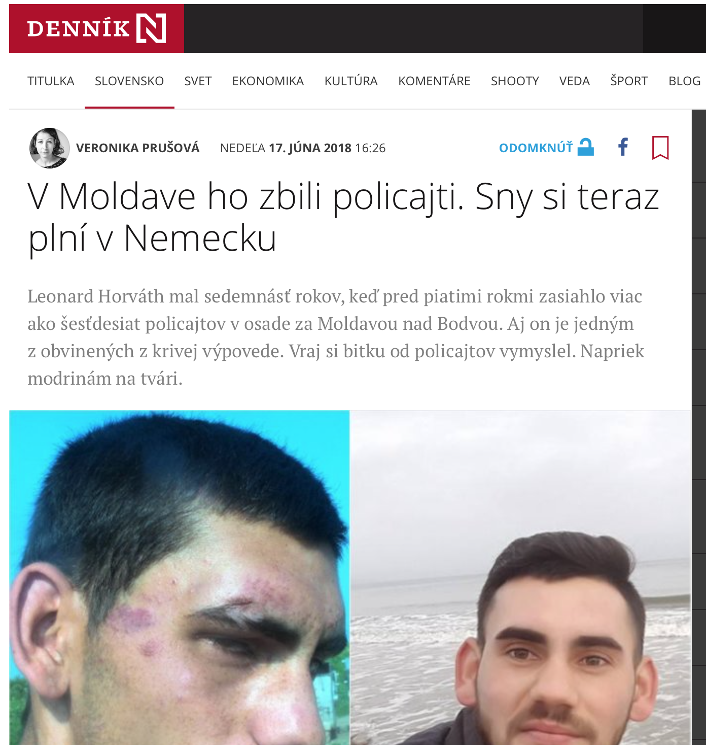 DENNÍK N: V Moldave ho zbili policajti. Sny si teraz plní v Nemecku
