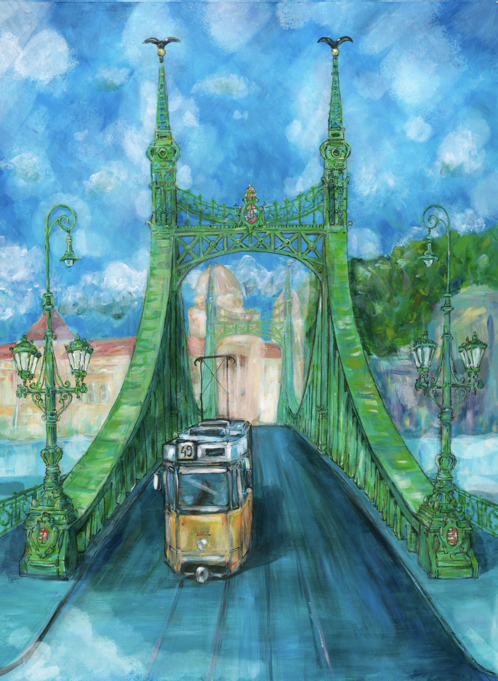 Szabadság híd művészi nyomat- Liberty bridge-art prints