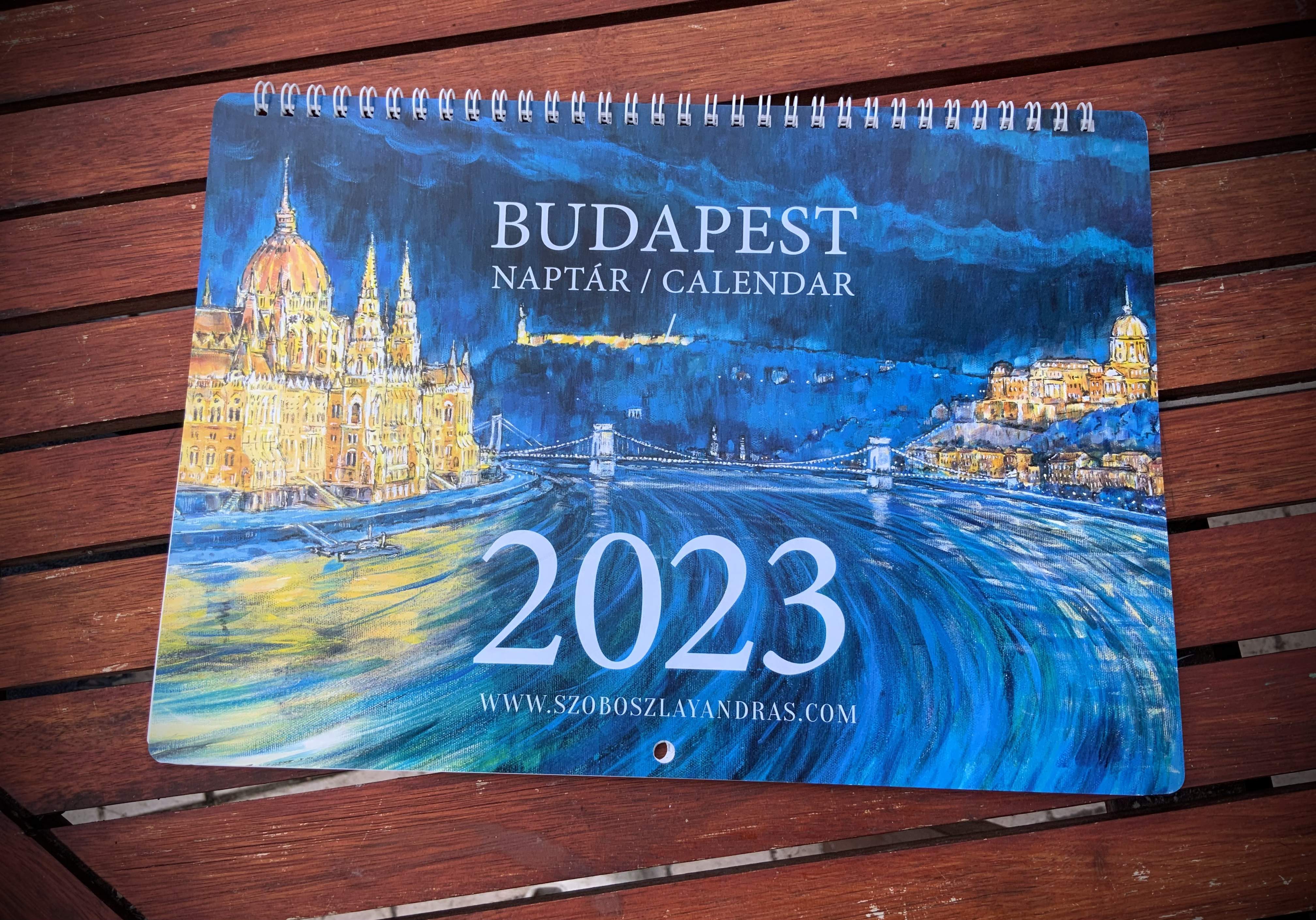 2023-as falinaptár kétféle méretben- Budapest legszebb helyei - Budapest collection