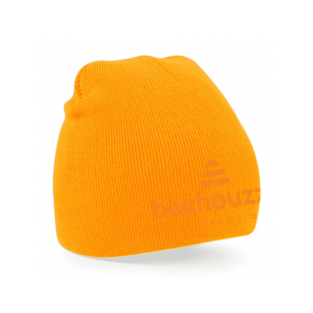Pull-On Beanie Orange Neon