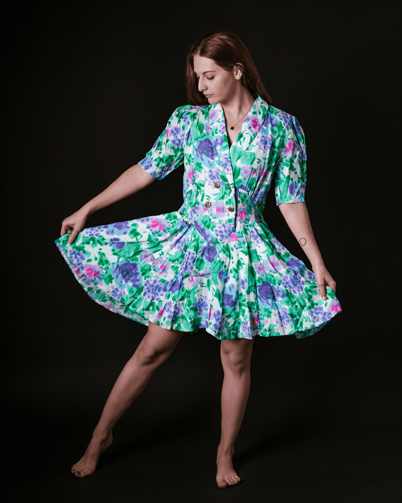 Kvetované vintage šaty
