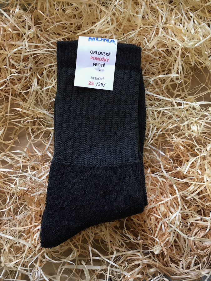 Froté ponožky BEZ VZORU - šedo čierne