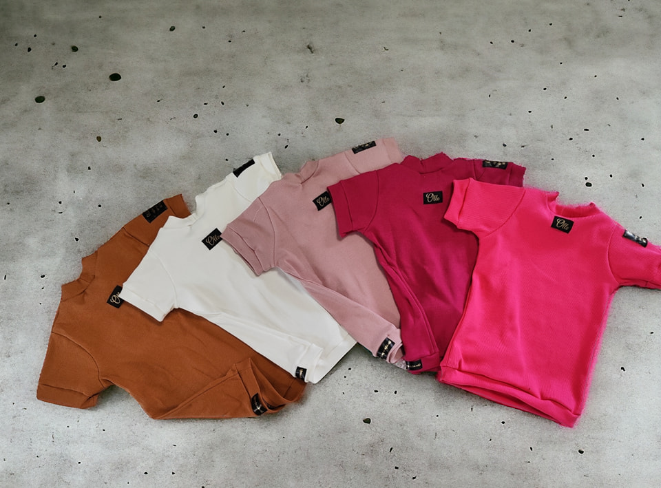 Tričko bavlnene-  vrúbkovaná bavlna / farby 1-5