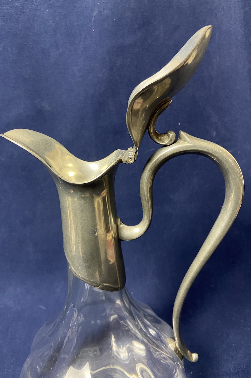 Karafa sklo, kov Carafe Glass, metal C209
