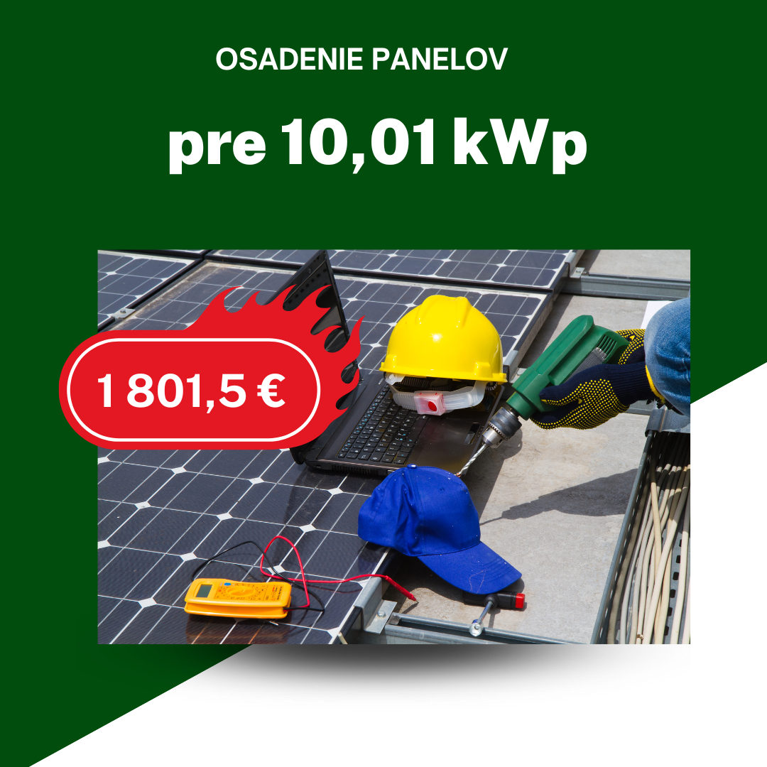 Osadenie panelov pre 10,01 kWp samomontážny set fotovoltiky