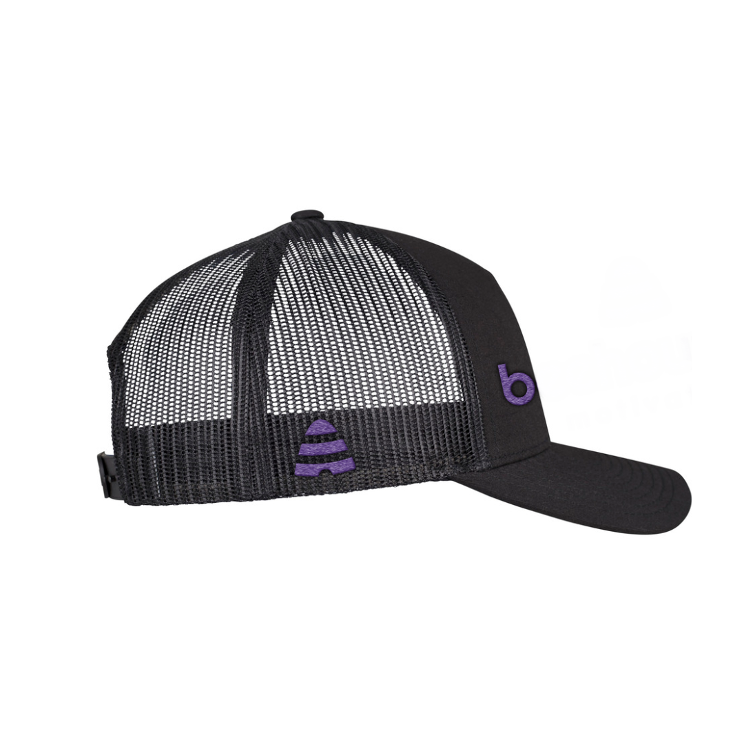 3D Logo Trucker Cap Black/Fresh Purple