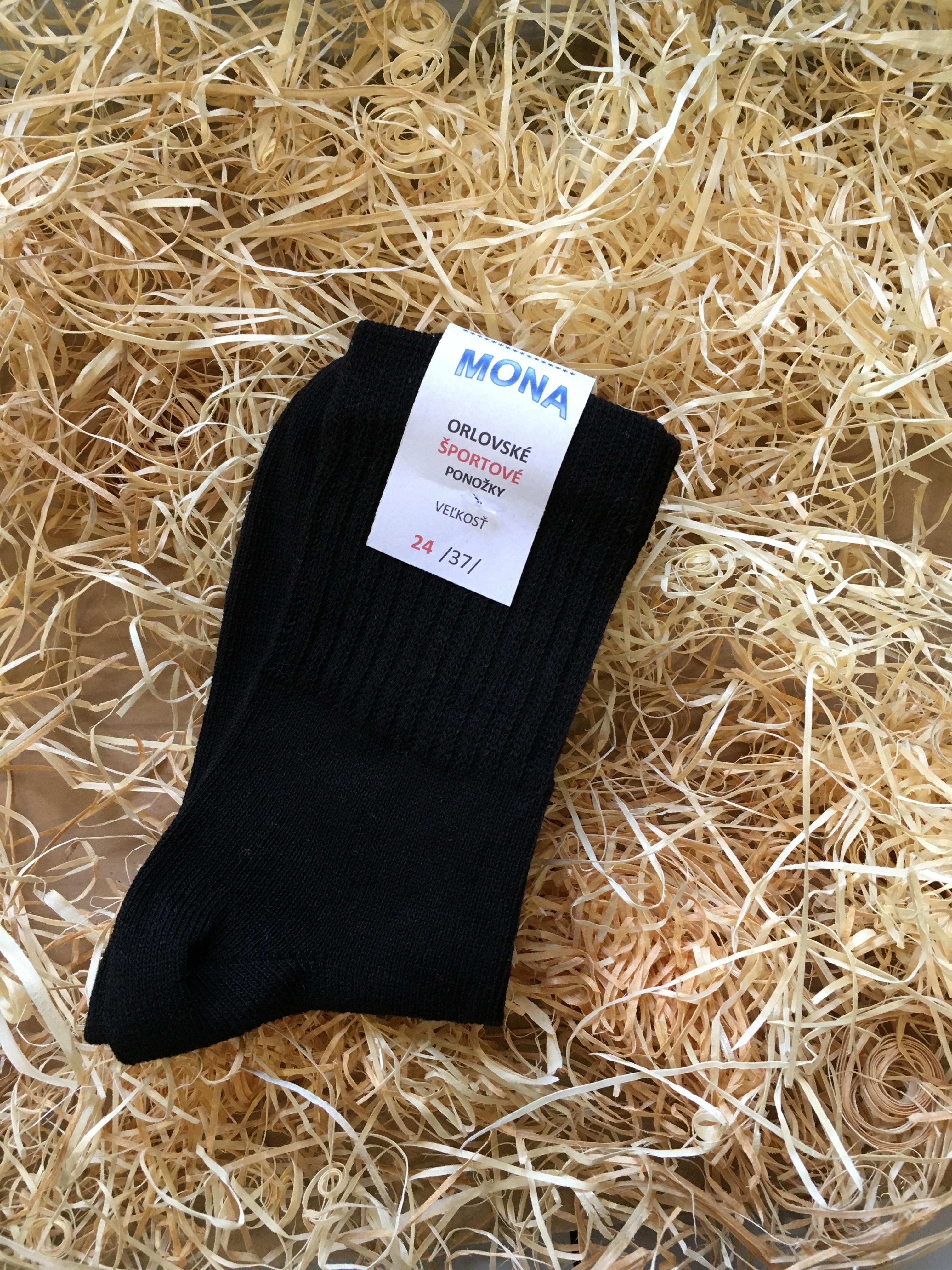 Športové ponožky - BEZ VZORU čierne