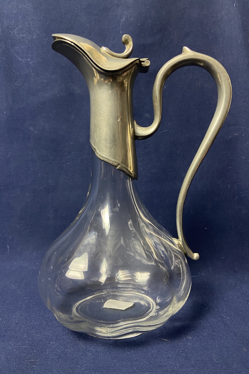 Karafa sklo, kov Carafe Glass, metal C209