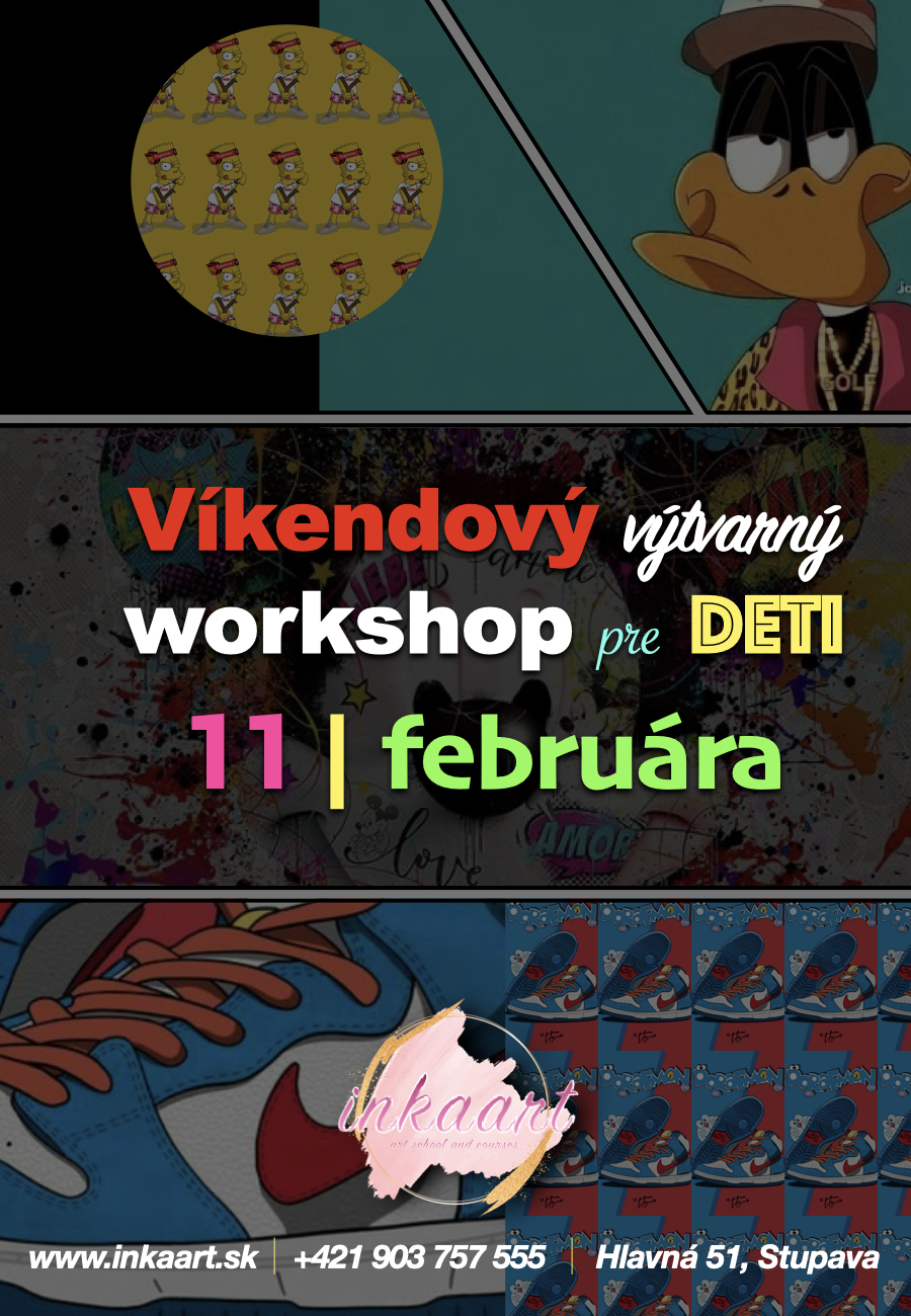 Víkendový výtvarný workshop pre deti: | 9:00 - 16:00 | 11.2.23.
