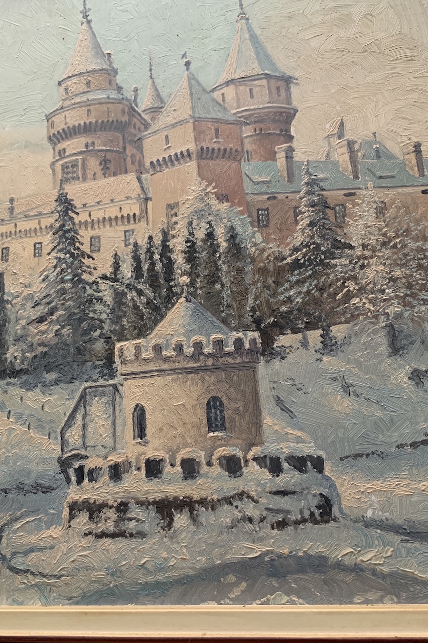 Obraz Bojnicky zamok  Zima Picture Bojnice castle Winter 1992