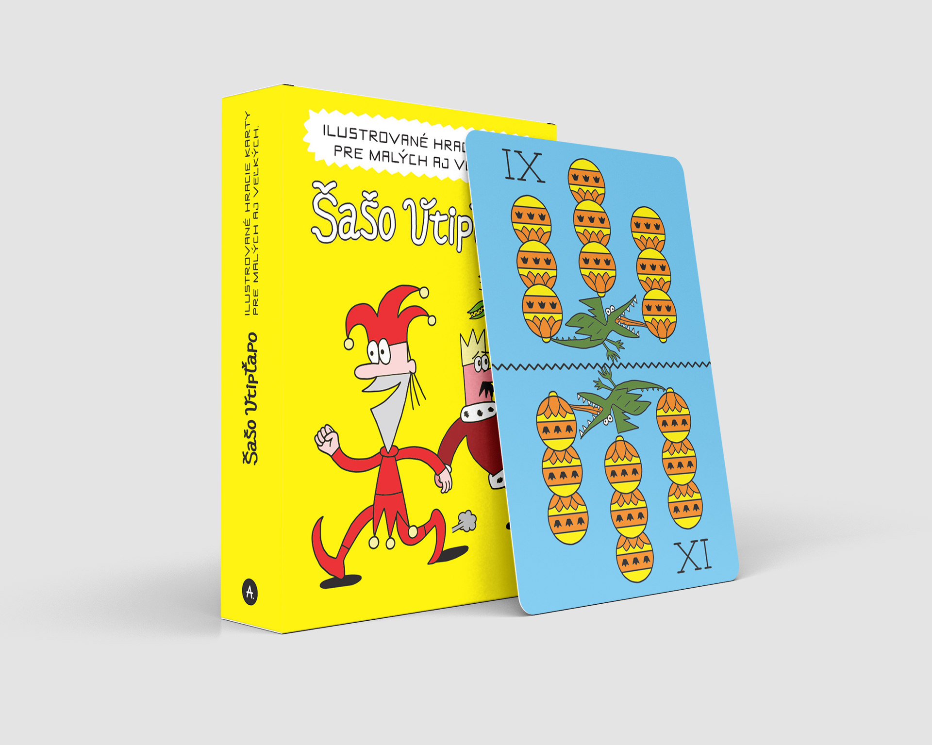 Ilustrované hracie karty Šašo Vtipťapo