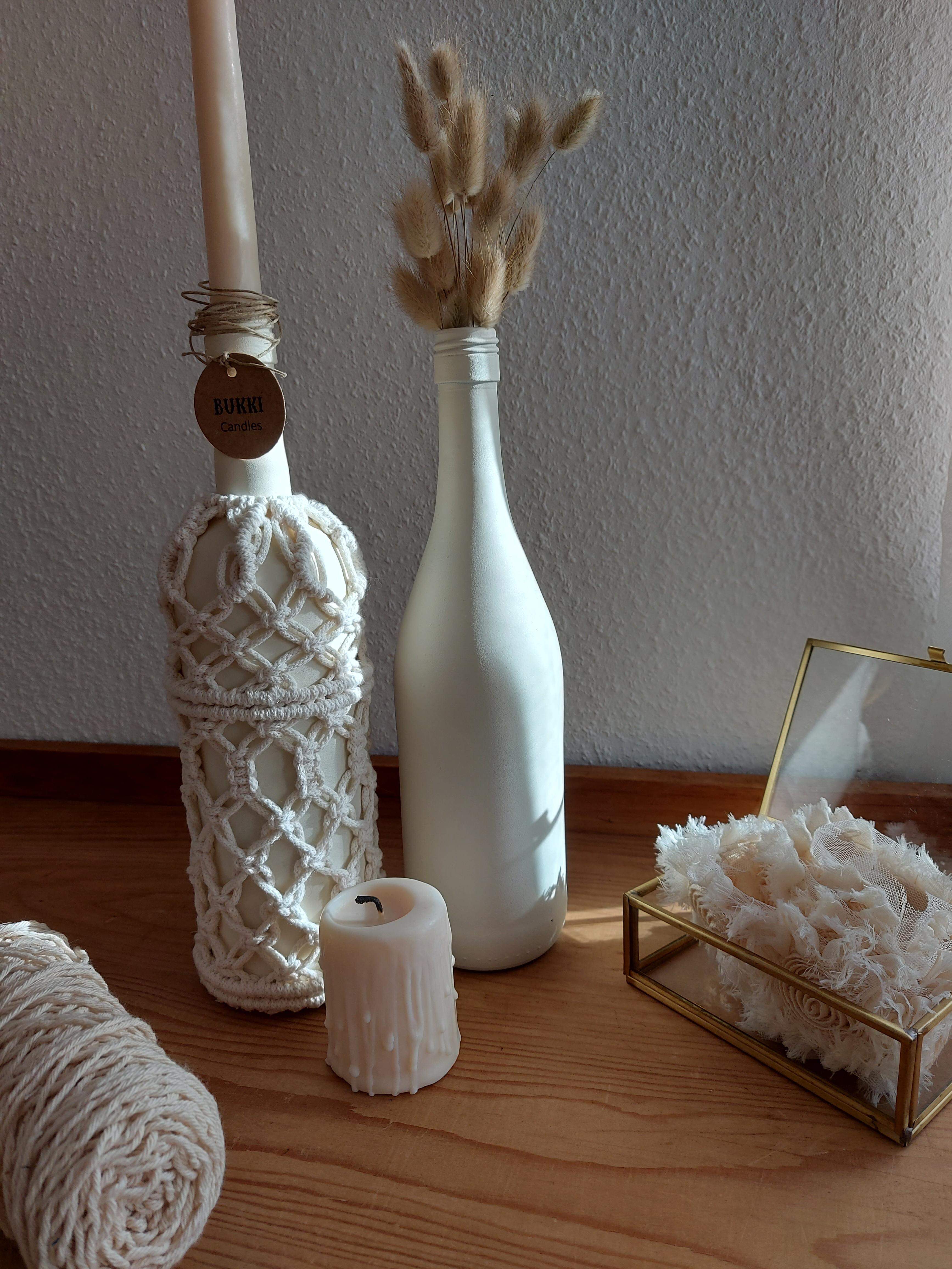 NMW MACRAME PAINTED BOTTLE