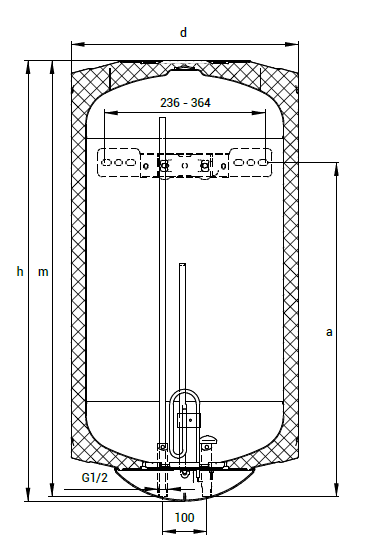 HAJDU Z120ERP vertikálny elektrický zásobník na TÚV (120 L)