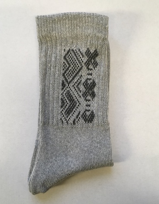 Športové ponožky so VZOROM - bledošedé