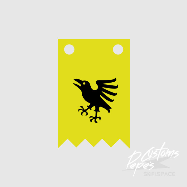 Printed Banner SHORT 13 (crow) YELLOW