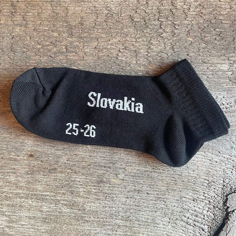 Športové elastické ponožky členkové Slovakia - čierne