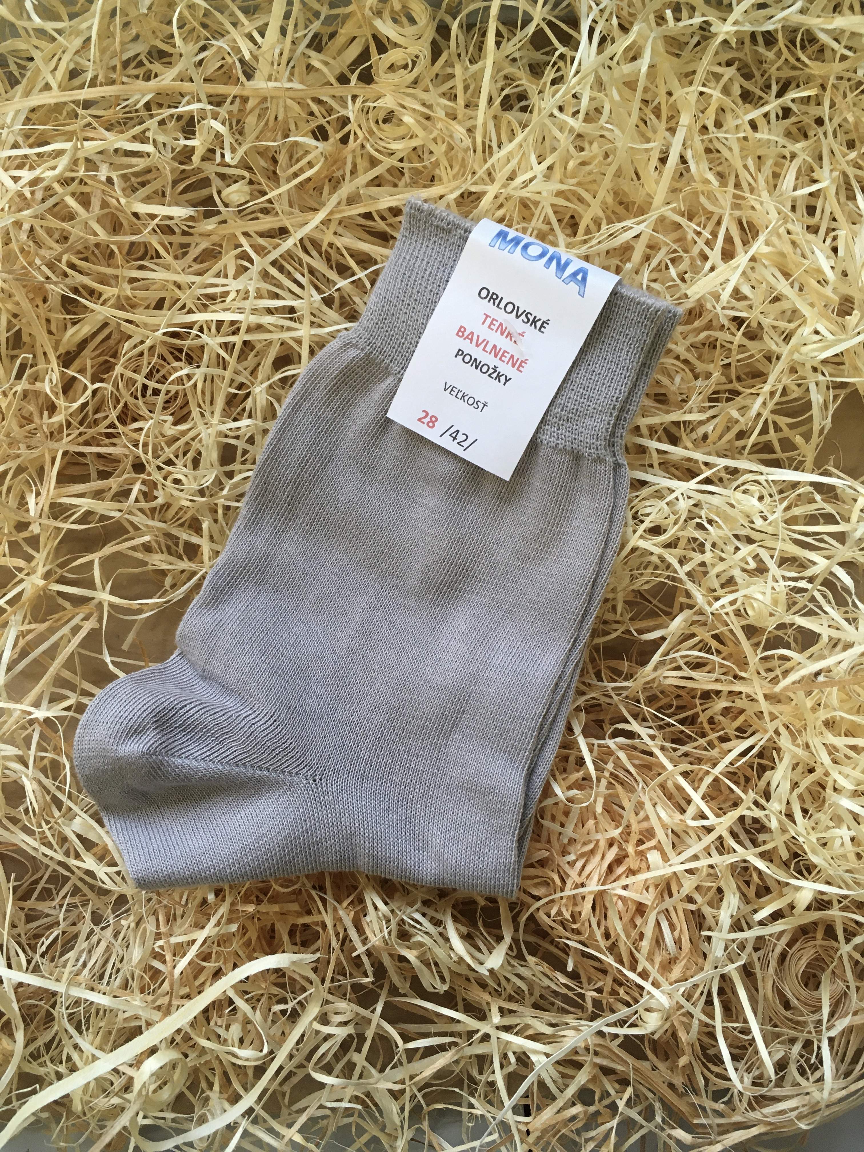 Oblekové ponožky hladké - bledo šedé