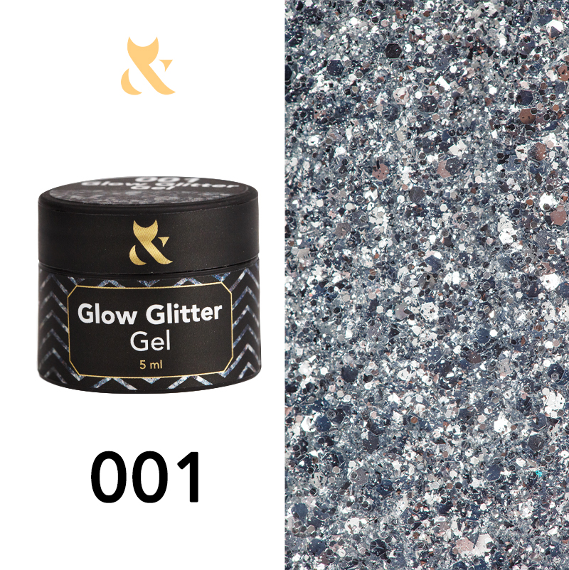 F.O.X Glow Glitter Gel 001, 5 g