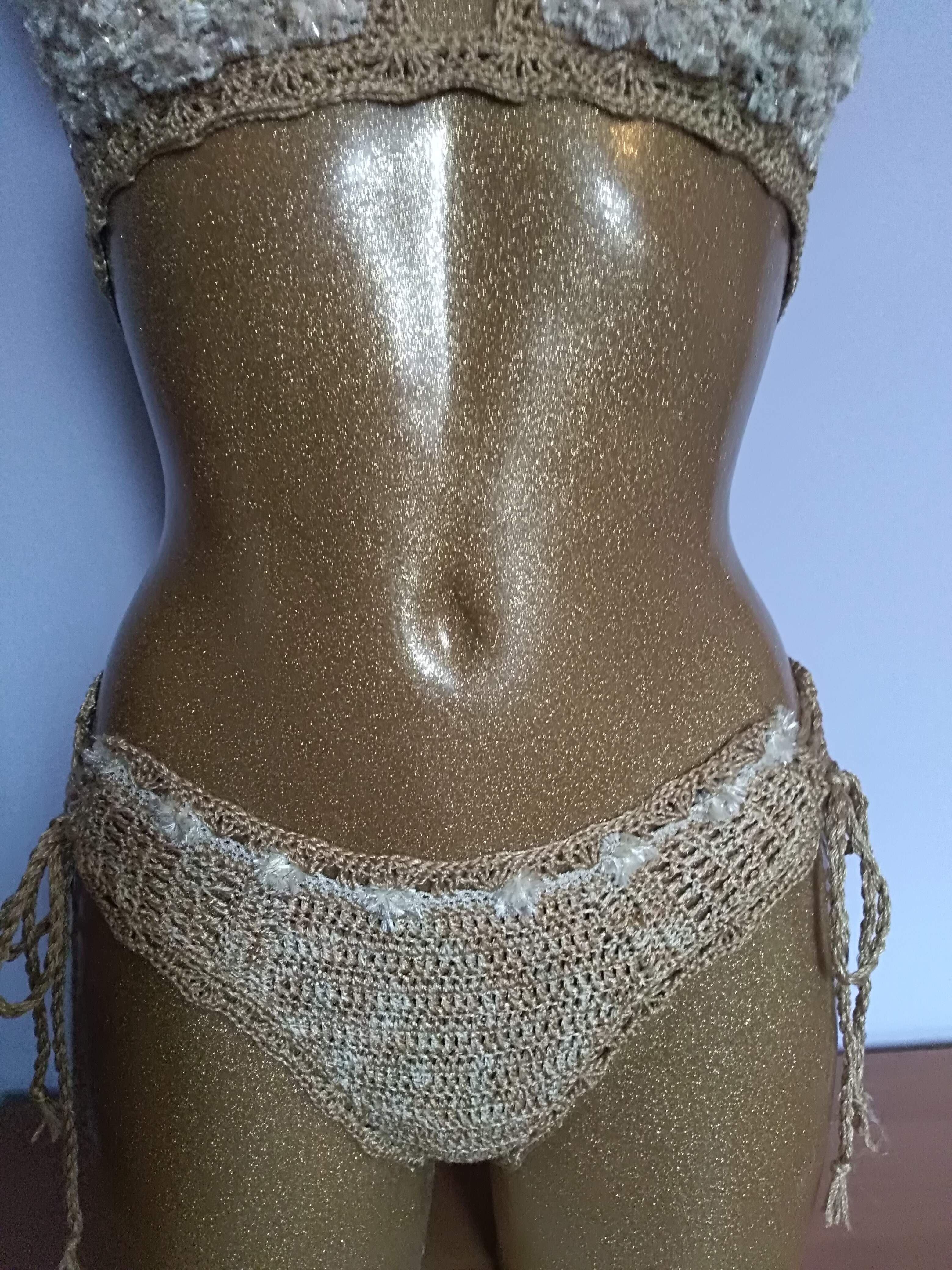 Háčkované plavky Lulu Gold