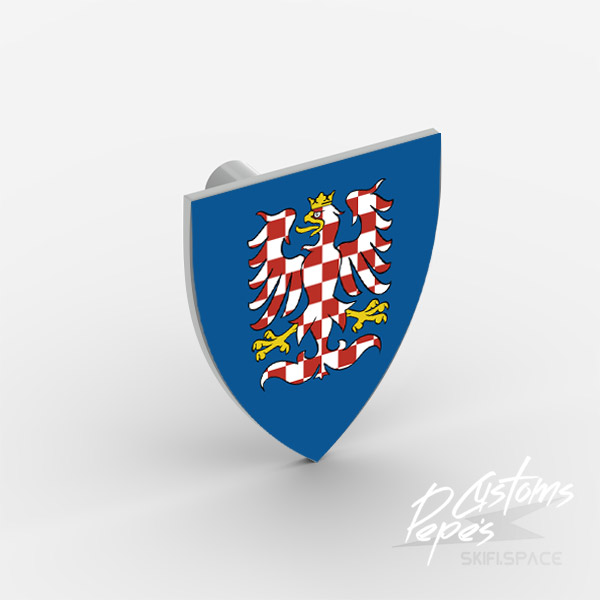 Shield triangular 22 - Moravia blue