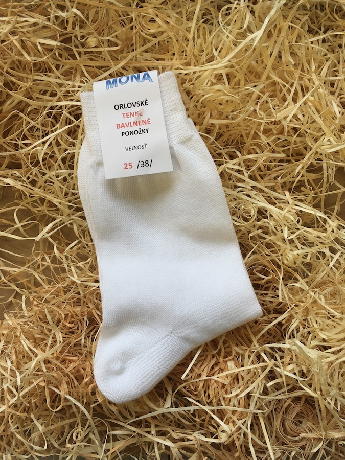 Oblekové ponožky hladké - biele