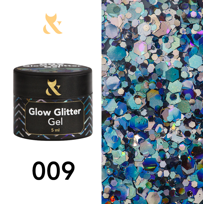 F.O.X Glow Glitter Gel 009, 5 g