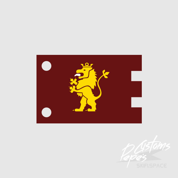 FLAG doublesided 4 (lion) DARK RED