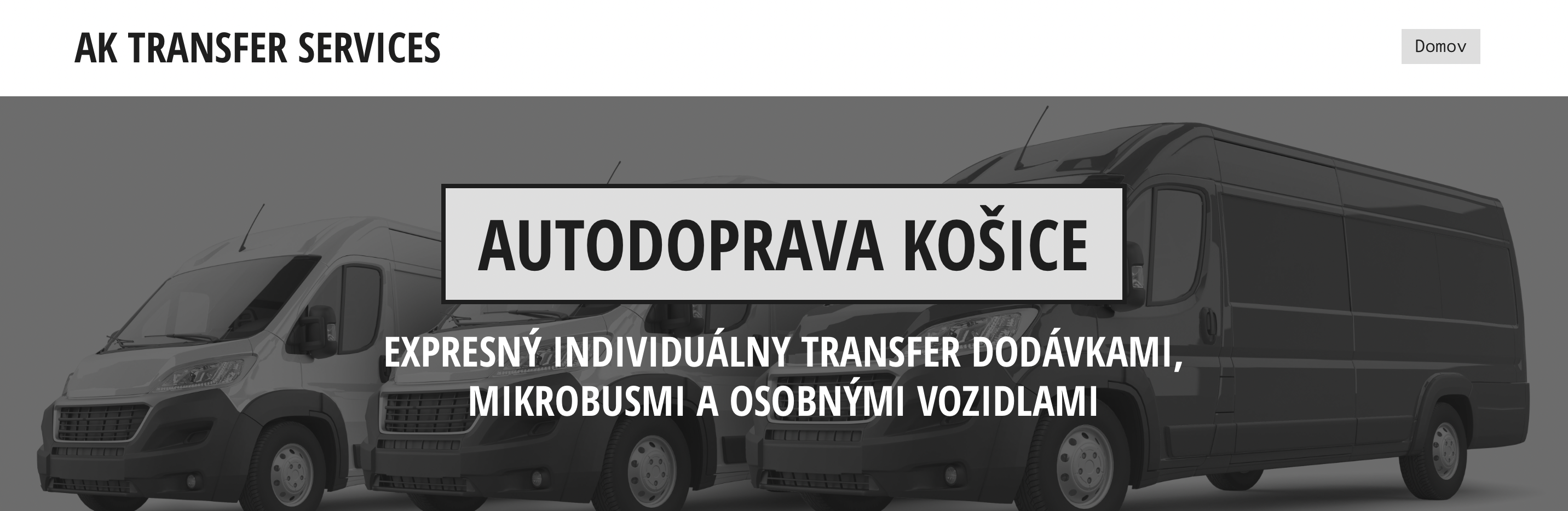 AK transfer services, individuálna preprava tovaru a osôb