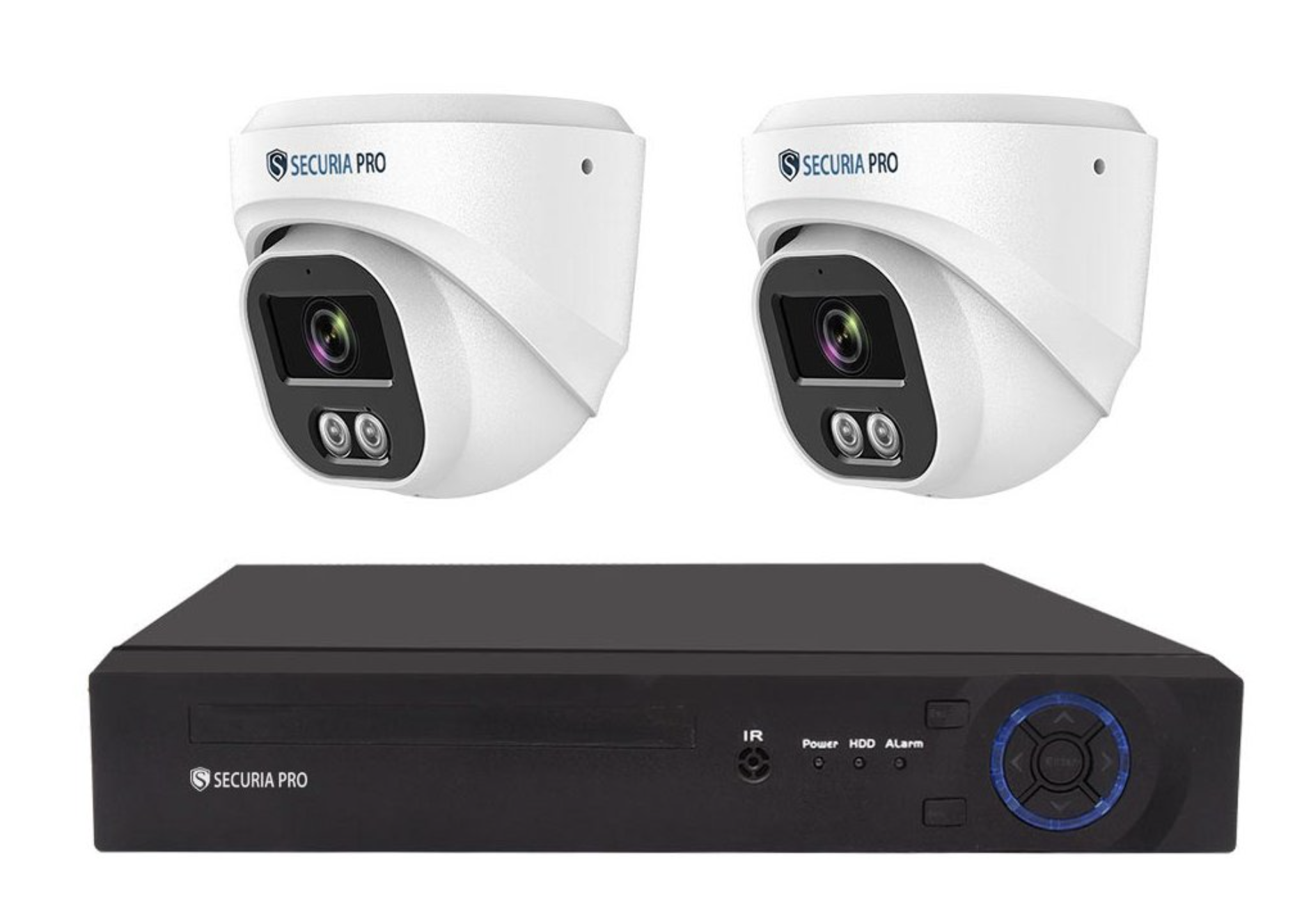 Securia Pro kamerový systém NVR2CHV4S-W DOME smart, biely