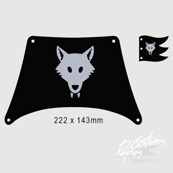 SAIL printed BIG 7 (wolf) BLACK + FLAG