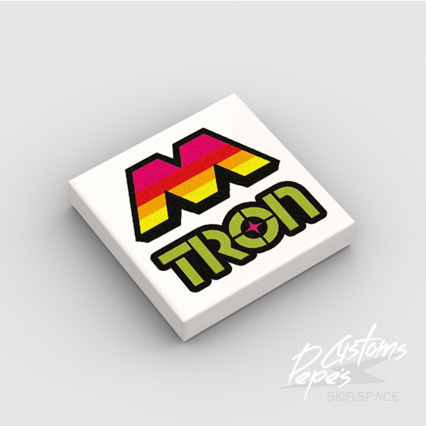 2x2 TILE - M:tron alternative logo - white