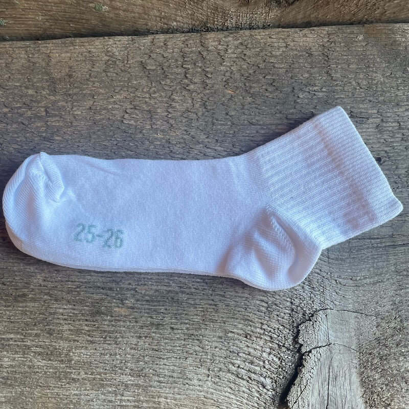 Športové elastické ponožky stredne vysoké - BEZ VZORU biele
