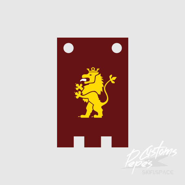 Printed Banner SHORT 5 (lion) DARK RED