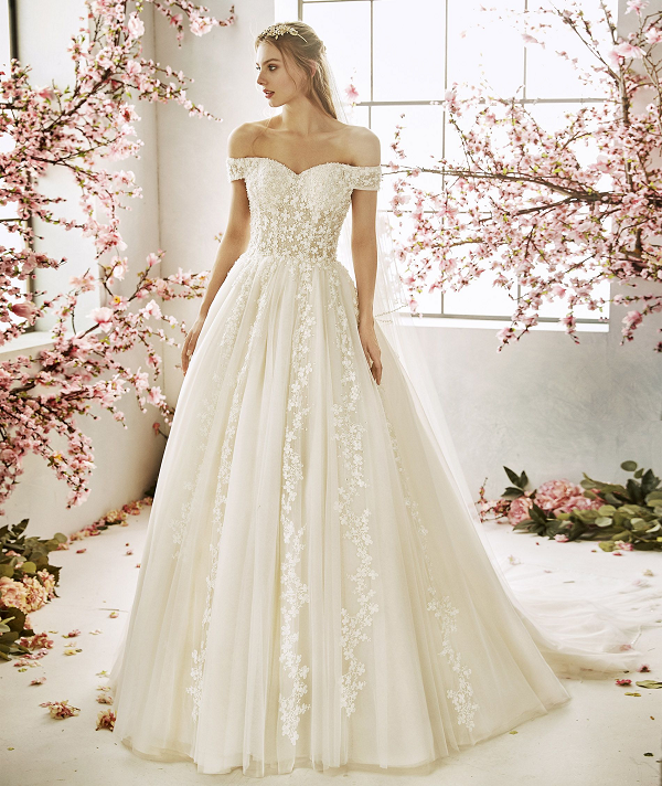 romantic style, honosné šaty, honosné svadobné šaty, luxusuná čipka, veľká sukna