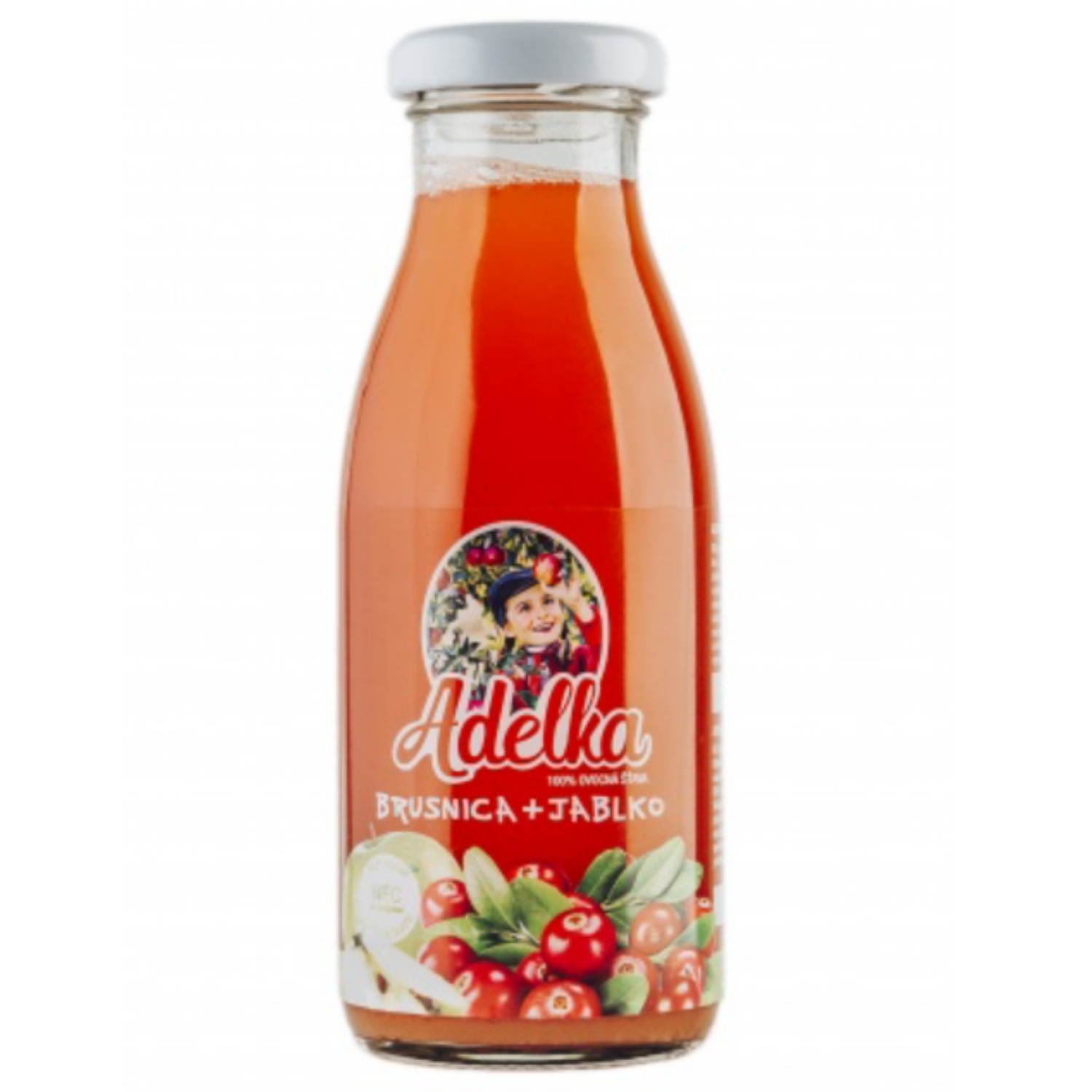 Adelka - jablčná šťava s brusnicou BIO (250ml)