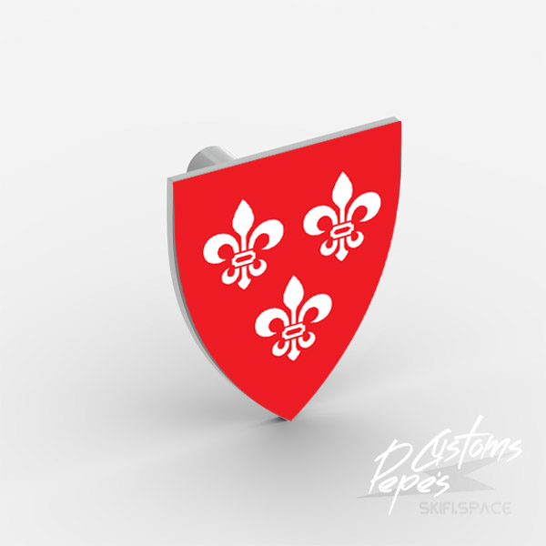 Shield triangular 21 - Royal shield red