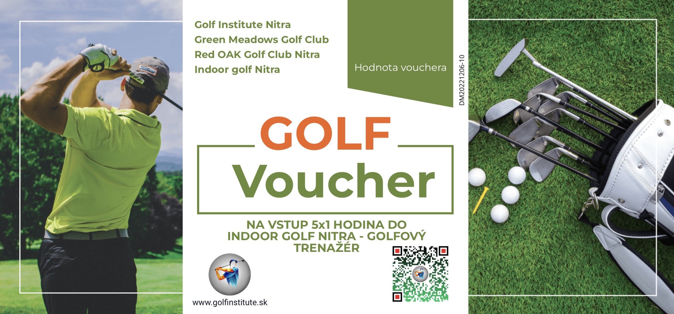 Golfový voucher na 5 vstupov na golfový trenažér