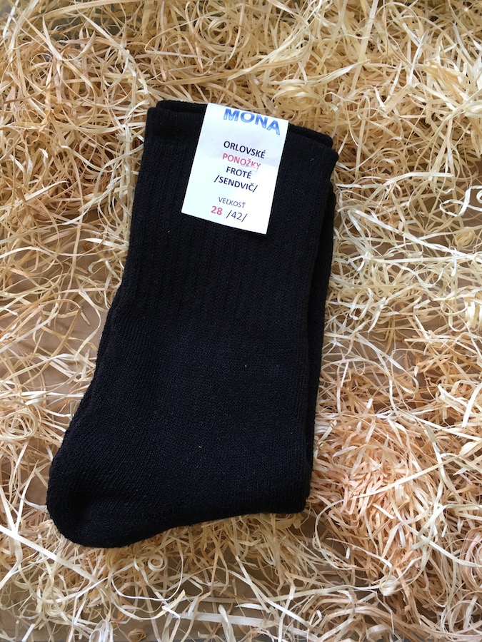 Froté ponožky BEZ VZORU - čierne