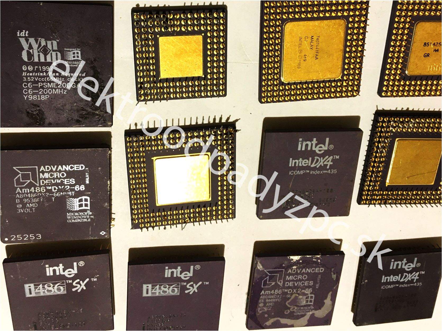 intel 186 a 486 procesory
