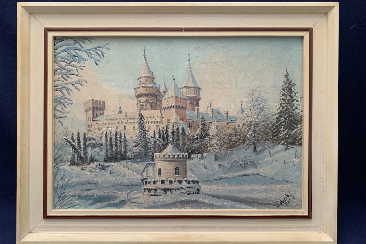 Obraz Bojnicky zamok  Zima Picture Bojnice castle Winter 1992