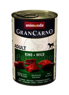 Animonda GranCarno Adult konzerva, hovädzie a divina je plnohodnotné krmivo pre dospelé psy.