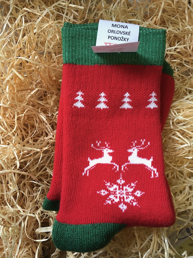 Termo ponožky - vianočné