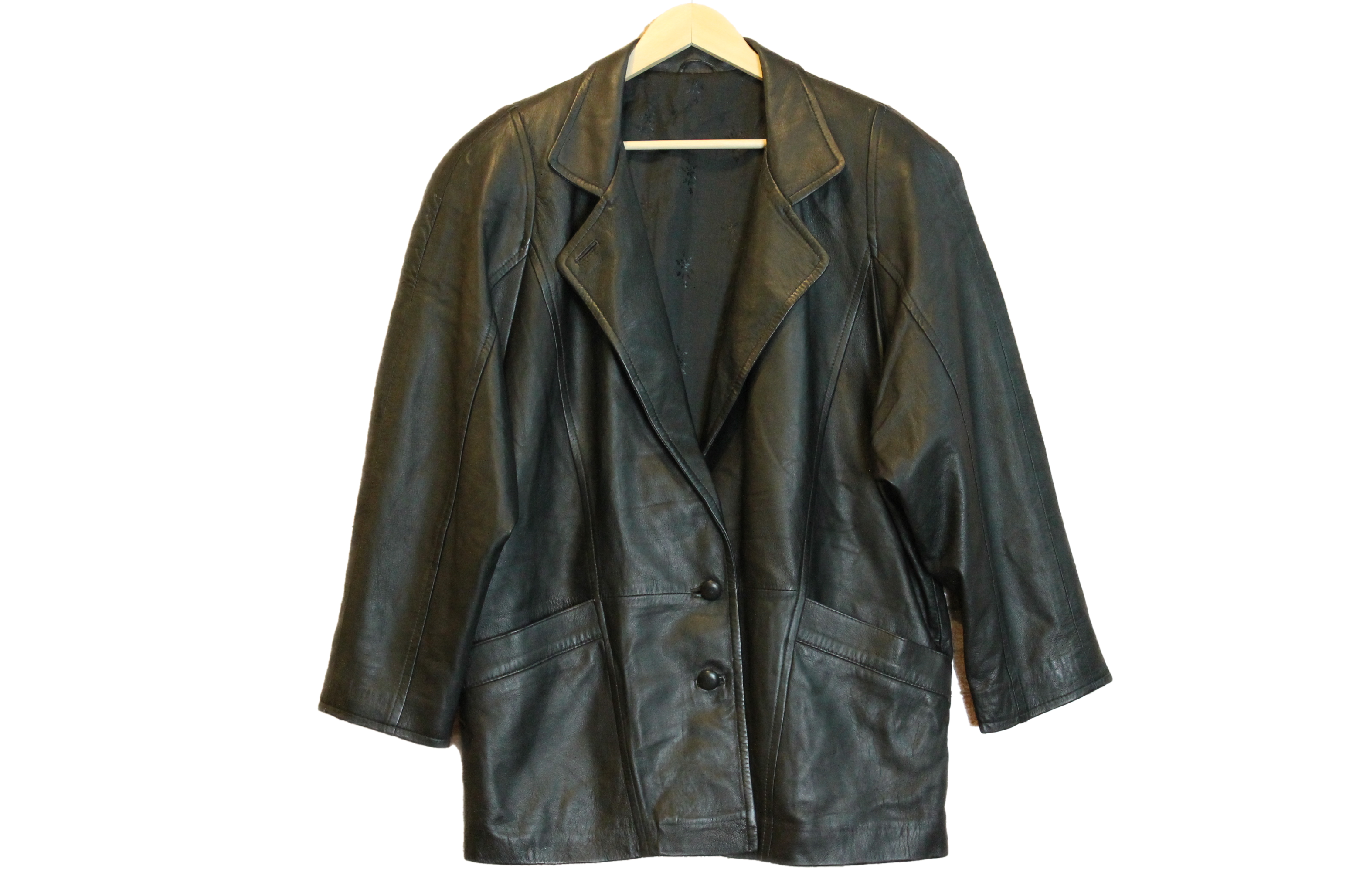 leather jacket - oversized