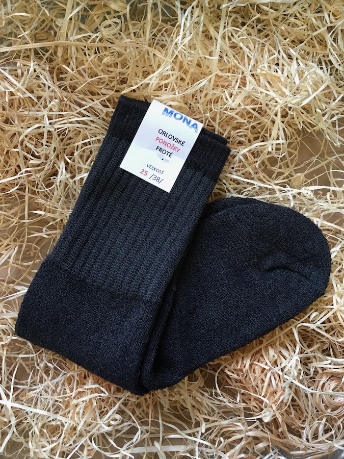 Froté ponožky - šedo čierne
