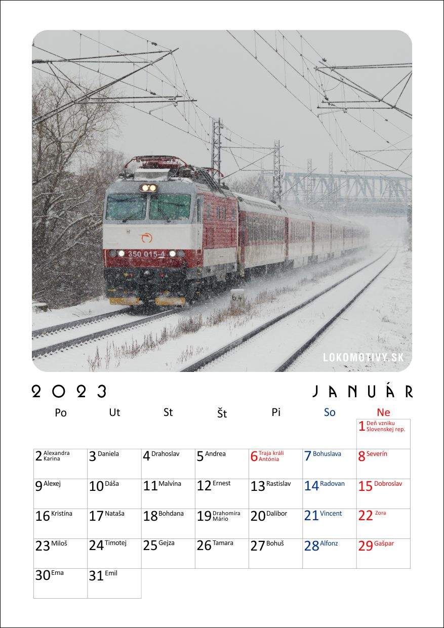 Kalendár 2023 železničné legendy