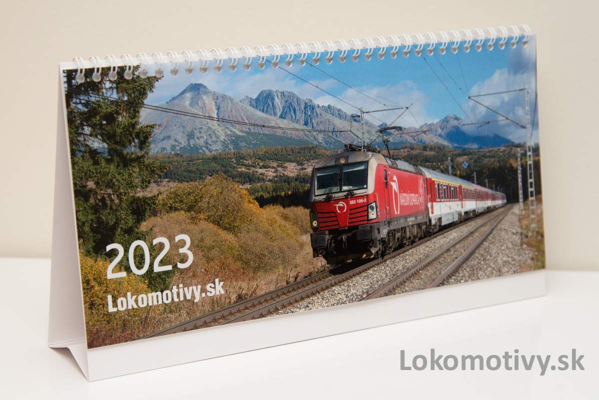 Železničný stolový kalendár 2023